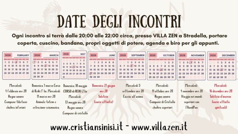 eventi 2026 a Villa Zen