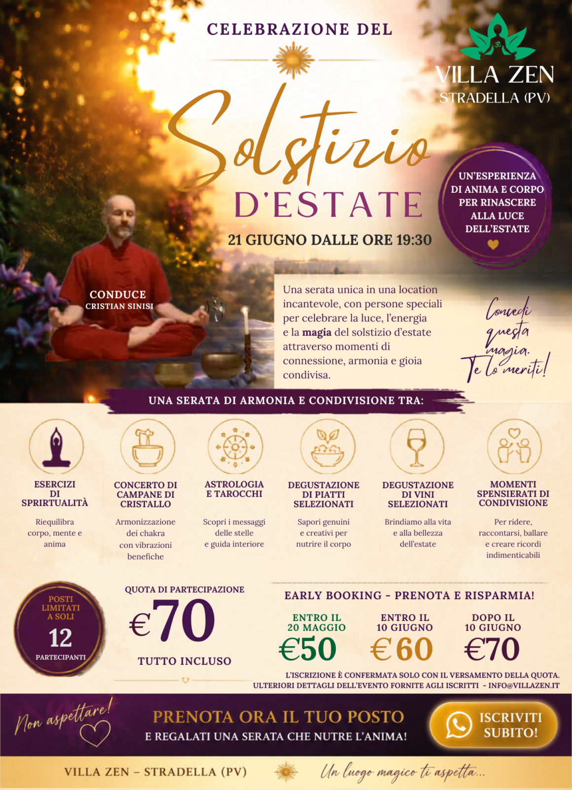 solstizio 2026- 21 giugno a villa zen